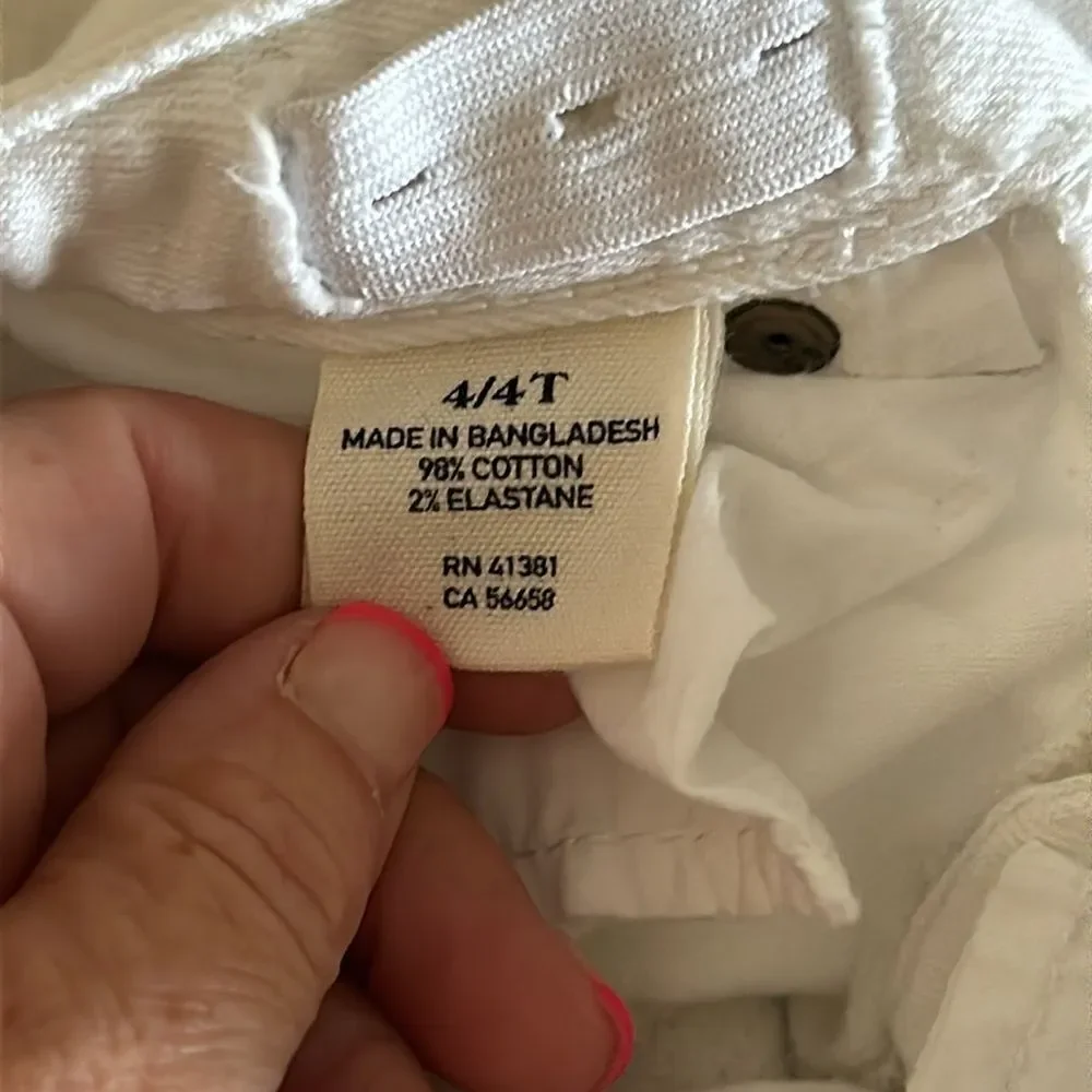 Ralph Lauren Boys Bowery Skinny White Jeans - Size 4/4T